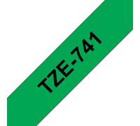 Brother TZE-741 label-making tape Black on green TZ