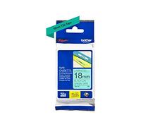 Brother TZe-741 Labelling Tape Cassette, Black on Green, 18 mm (W) x 8M (L), Laminated, Brother Genuine Supplies