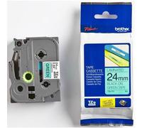 Brother TZe-751 Original P-Touch Label Tape (24mm x 8m) Black On Green