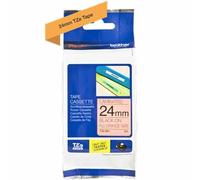 Brother TZe-B51 Labelling Tape Cassette, Black on Fluorescent Orange, 24 mm (W) x 5 m (L), Laminated, Brother Genuine Supplies