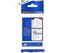 Brother TZE-FA4 label-making tape Blue on white
