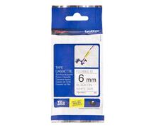Brother TZe-FX211 Black On White Flexi ID 6mm P-Touch Labelling Tape