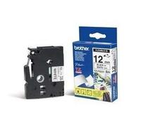 Brother TZe-FX231 Labelling Tape Cassette, Black on White, 12mm (W) x 8M (L), Flexible ID, Brother Genuine Supplies