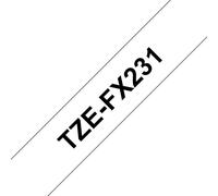 Brother Brother TZe-FX231 Black on White Labelling Tape â“ 12mm