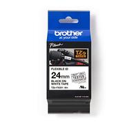 Original Brother P-Touch TZEFX251 24mm Flexible Tape - Black on White