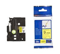 Brother TZe-FX621 Black On Yellow 9mm Flexi ID P-Touch Labelling Tape