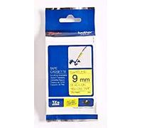 Brother TZe-FX621 Labelling Tape Cassette, Black on Yellow, 9mm (W) x 8M (L), Flexible ID, Brother Genuine Supplies
