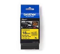 Brother TZe-FX641 Labelling Tape Cassette, Black on Yellow, 18mm (W) x 8M (L), Flexible ID, Brother Genuine Supplies