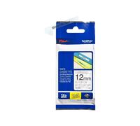 Original Brother P-Touch TZEM31 12mm Matt Tape - Black on Clear