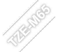 Brother P-Touch TZe Matt Lam Tape Cassette 36mm x 8m White on Clear Tape - TZE-M