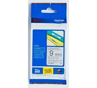 Brother P-touch TZe-M921 (9mm x 4m) Black On Silver Metallic Laminated