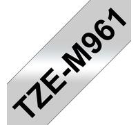 P-Touch Brother TZEM961 Black on Silver Tape 36MM