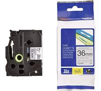 Brother TZe-M961 Labelling Tape Cassette, 36 mm (W) x 8 m (L), Laminated, Brother Genuine Supplies - Black on Matt Silver