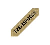 Brother TZE-MPGG31 Black on gold TZe Grey Thermal transfer Brother PT-1000 GL-10