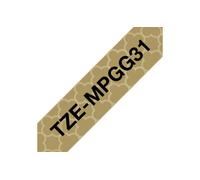 Brother TZe-MPGG31 Original P-Touch Label Tape (12mm x 4m) Black on Gold
