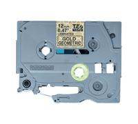 Brother TZe-MPGG31 Original P-Touch Label Tape (12mm x 4m) Black on Gold