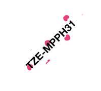 Brother TZE-MPPH31 label-making tape Black on pink