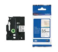 Brother TZe-N201 Black On White 3.5mm Non-Laminated P-Touch Labelling Tape