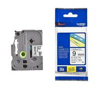 Brother P-touch TZe-N221 (9mm x 8m) Black On White Non-Laminated