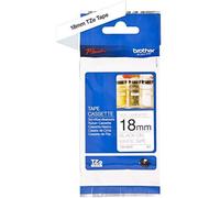 Brother TZe-N241 Labelling Tape Cassette, Black on White, 18mm (W) x 8M (L), Non-Laminated, Brother Genuine Supplies