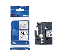 Brother TZe-R251 Labelling Tape Cassette, Black on White, 24 mm (W) x 4M (L), Ribbon Tape, Brother Genuine Supplies