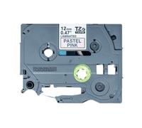 Brother TZe P-Touch Labelling Tape 12mm x 4m Black on P/Pink TZEMQE31