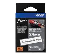 Brother Tze P-Touch Labelling Tape Flexi 24mm Black On White