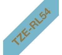 Brother TZE-RL54 label-making tape Gold on blue