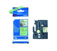 Brother TZe-RM34 Labelling Tape Cassette, Gold on Mint Green, 12 mm (W) x 4M (L), Ribbon Tape, Brother Genuine Supplies