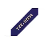 Brother TZE-RN34. Label colour: Gold on navy Tape type: TZe Product colour: Black. Tape width: 1.2 cm Tape length: 4 m Width: 70 mm. Pallet gross height: 13.3 cm Master (outer) cases per pallet: 280 p