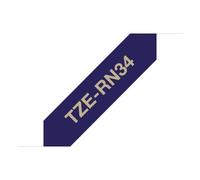 Brother TZE-RN34 label-making tape Gold on navy