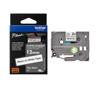 Original Brother TZES231 12mm Strong Adhesive Tape - Black on White