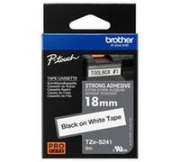 BROTHER TZE-S241 TAPE, BLACK ON WHITE, 18MM