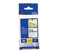 Brother TZe-S251 Authentic Strong Label Tape Self Adhesive Black Print on White 24 mm x 8m