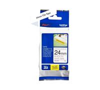 Brother TZe-S251 Labelling Tape Cassette, Black on White, 24mm (W) x 8M (L), Strong Adhesive, Brother Genuine Supplies