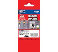 Brother TZe-S251 Labelling Tape Cassette, Black on White, 24mm (W) x 8M (L), Strong Adhesive, Brother Genuine Supplies