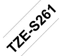 Brother TZe S261 - Laminated extra strength adhesive tape - black on white - Roll (3.6 cm x 8 m) - 1 roll(s)