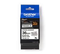 Brother TZe-S261 Labelling Tape Cassette, Black on White, 36mm (W) x 8M (L), Strong Adhesive, Brother Genuine Supplies