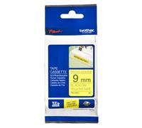 Brother TZe621 Original P-Touch Label Tape - 3/8 x 26.2 ft (9mm x 8m) Black on Yellow