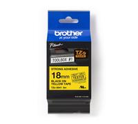 Brother TZe-S641 - Extra strength adhesive - black on yellow - Roll (1.8 cm x 8
