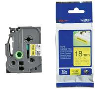 Original Brother TZES641 18mm Strong Adhesive Tape Black on Yellow