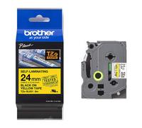 Brother TZE-SL651 Black On Yellow 24mm Sticky Self-Laminating P-Touch Label Tape