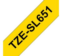 Brother TZE-SL651 DirectLabel black on yellow self-laminating 24mm x 8