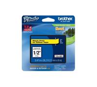 Brother TZe Standard Adhesive Laminated Labeling Tape 1/2w Black on Yellow