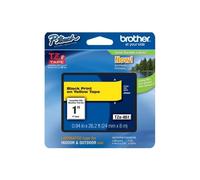 Brother TZe Standard Adhesive Laminated Labeling Tape 1w Black on Yellow