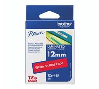 Brother Tze Tpe 12MMX8M WHT/Red Tpe