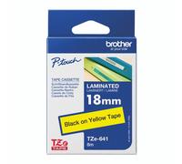 Brother Tze Tpe 18MMX8M BLK/Ylw Tpe