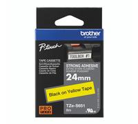 Brother Tze Tpe 24MMX8M BLK/Ylw Tpe