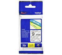 Original Brother P-Touch TZE121 9mm Gloss Tape - Black on Clear