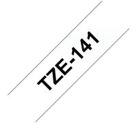 Genuine Brother Label Tape - BLACK ON CLEAR LAM TZe-141 / 18mm x 8m (INC VAT)